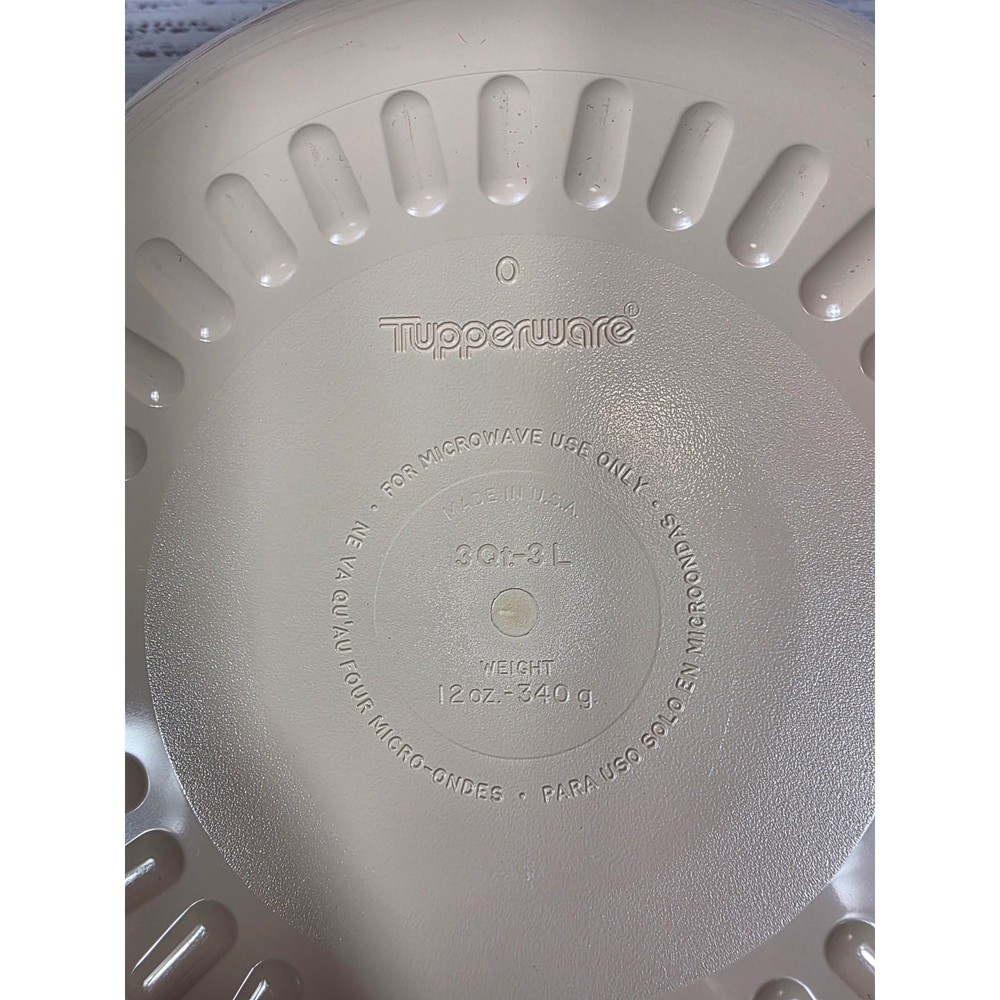 VTG Tupperware Almond Stack Cooker Microwave Tupperware Casserole 4 Piece