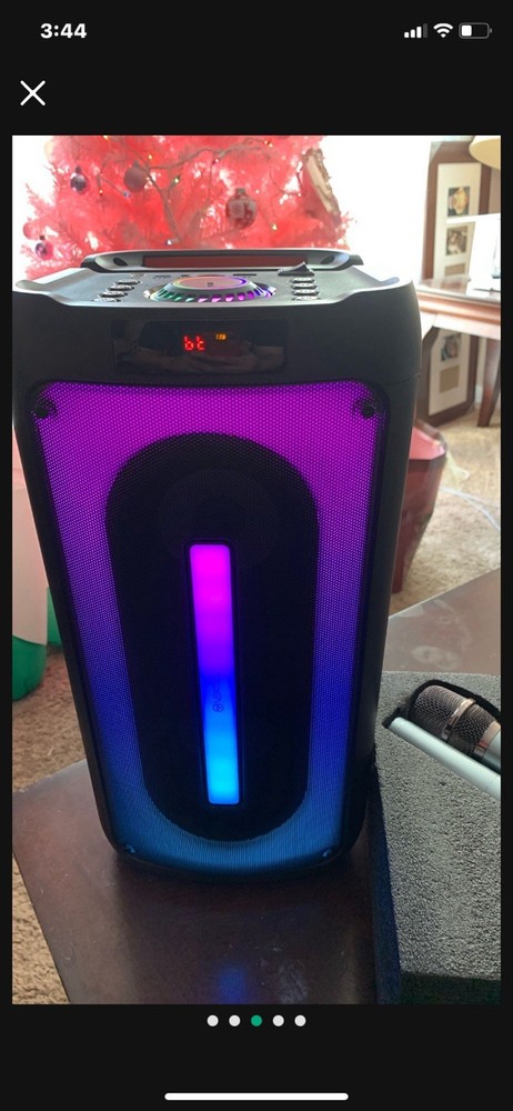 Ventan B69S Portable Bluetooth Karaoke System w/Wireless Mics & LED Speaker 80DB