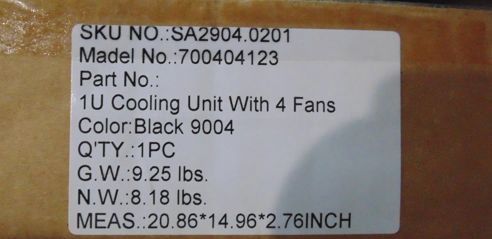 New 1U Rack Mount Server Fan Cooling Unit 4 Fans 700404123 19"