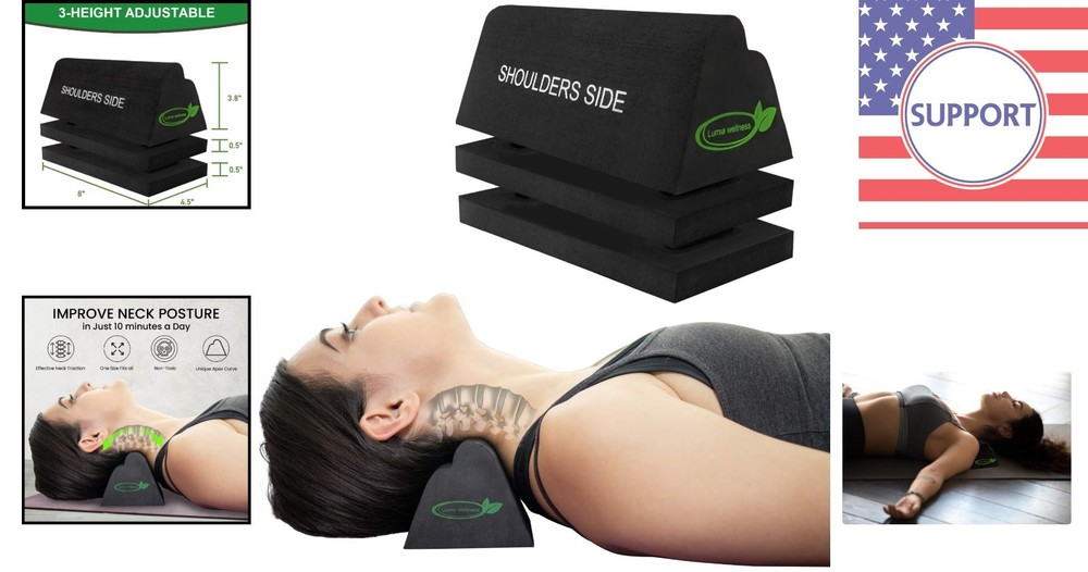 Adjustable Cervical Traction Device for Neck and Shoulder Relief – FSA Eligible