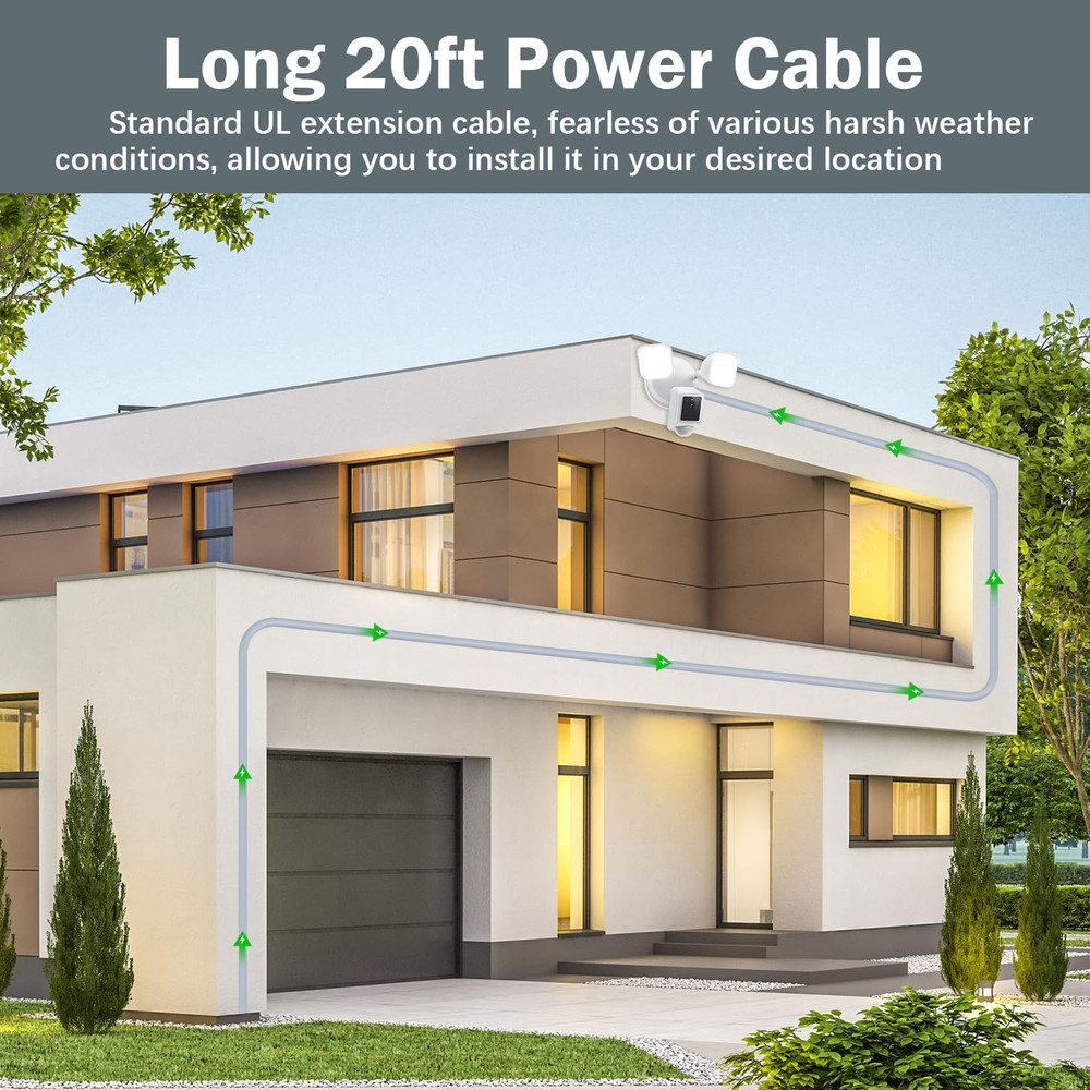 Plug-In Mount for Floodlight Cams Compatible with Floodlight Cam Wired Plus/Pro,