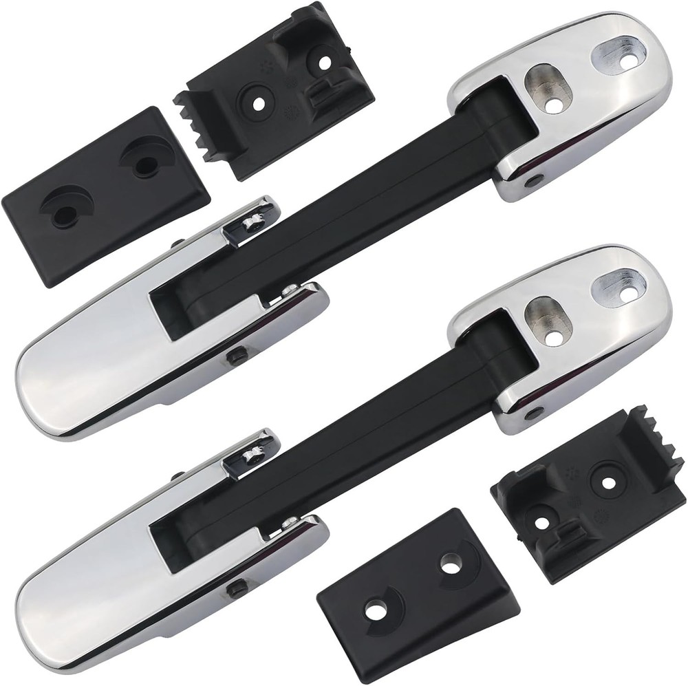 Mack Hood Latch Strap w/Catch Bracket Left Driver & Right Passenger Side Chrome