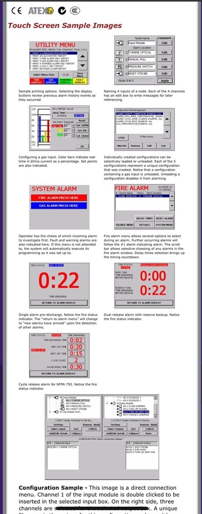 ALLESTEC Onguard FG8800 Fire Alarm Panel, Touch Screen.