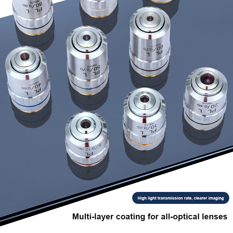 Long Working Distance Plan Achromatic Metallurgical Microscope Objective Lens