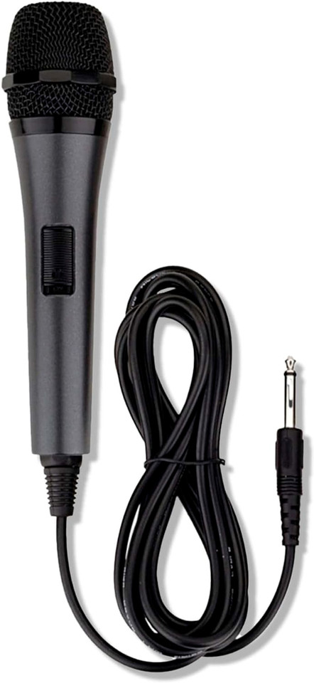 Wired Unidirectional Dynamic Vocal Microphone for Karaoke - Black