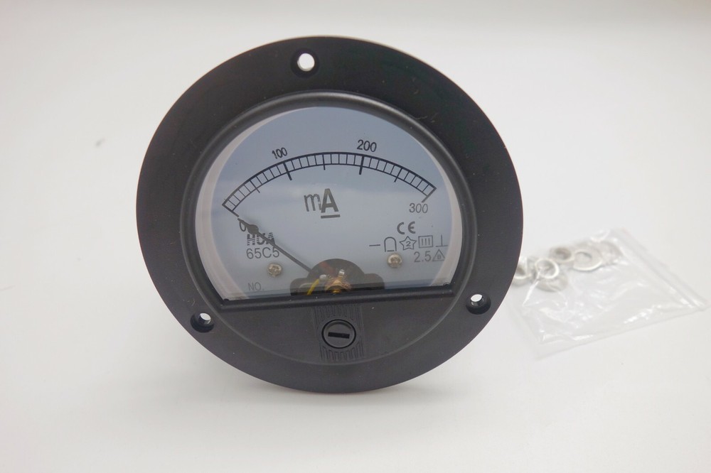 DC 0-300mA Round Analog Ammeter Panel AMP Current Meter Dia. 90mm Direct Connect