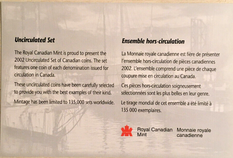 2002 Uncirculated Canadian Coin Set