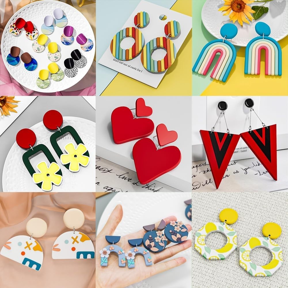 Polymer Clay Earring Making Kit with Gift Box, Including 32pcs Polymer Clay C...