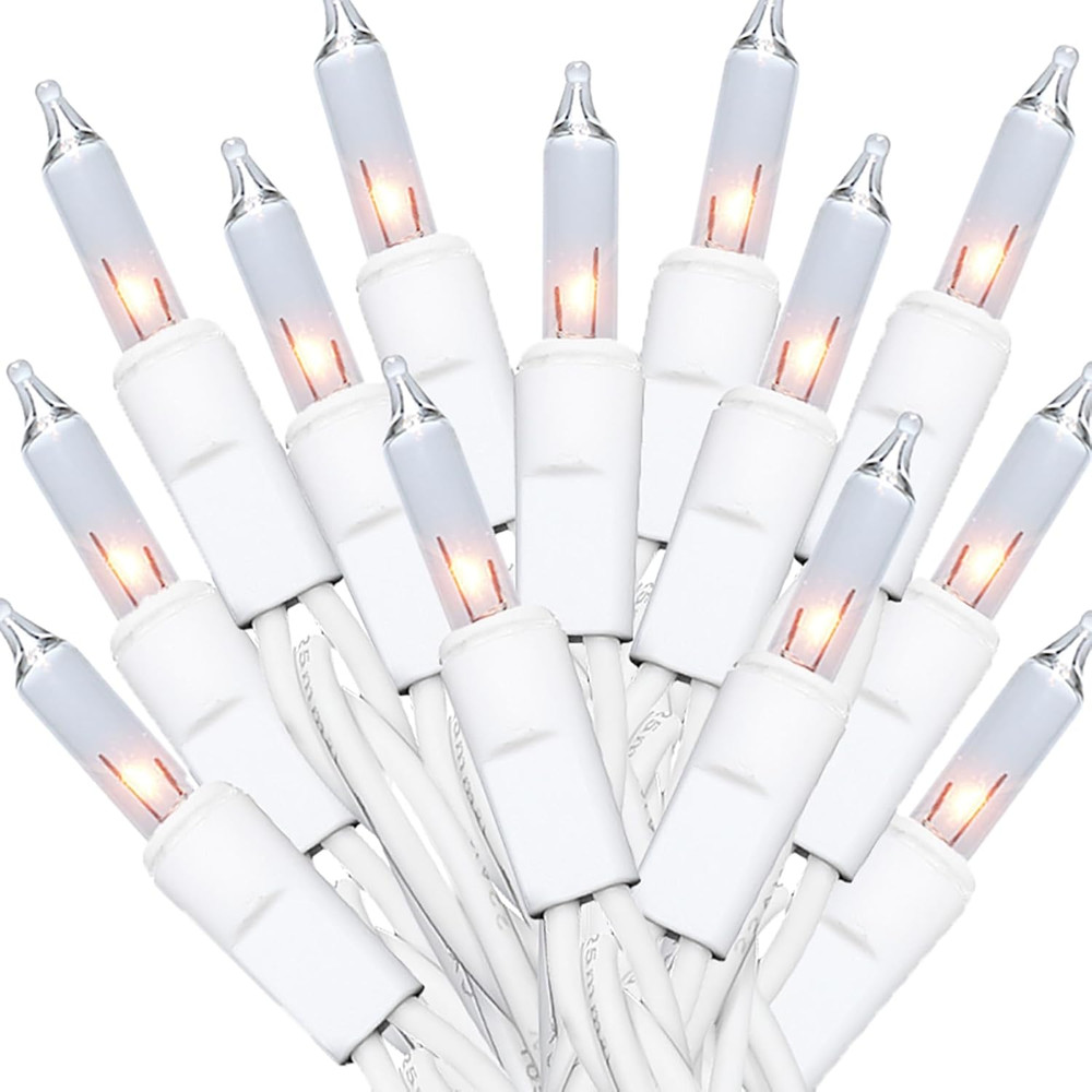 Clear Christmas String Lights - 35 Count Warm White Incandescent Mini Christmas