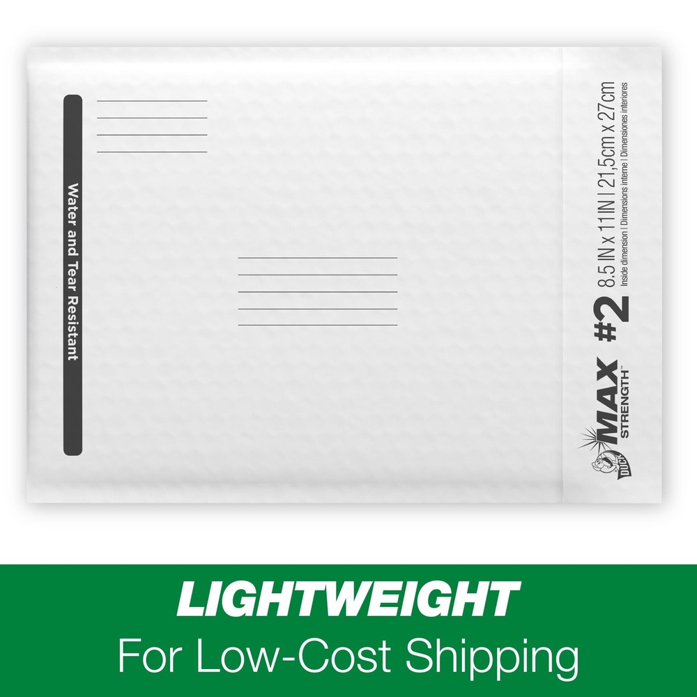 Poly Bubble Mailers #2, 8.5" x 11", Solid White Shipping Mailing, 3 Pack