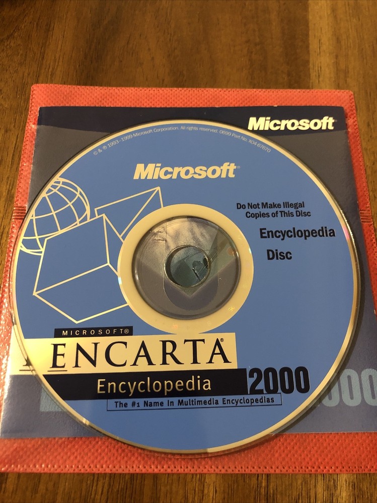 Microsoft Encarta Encyclopedia 2000 CD for PC