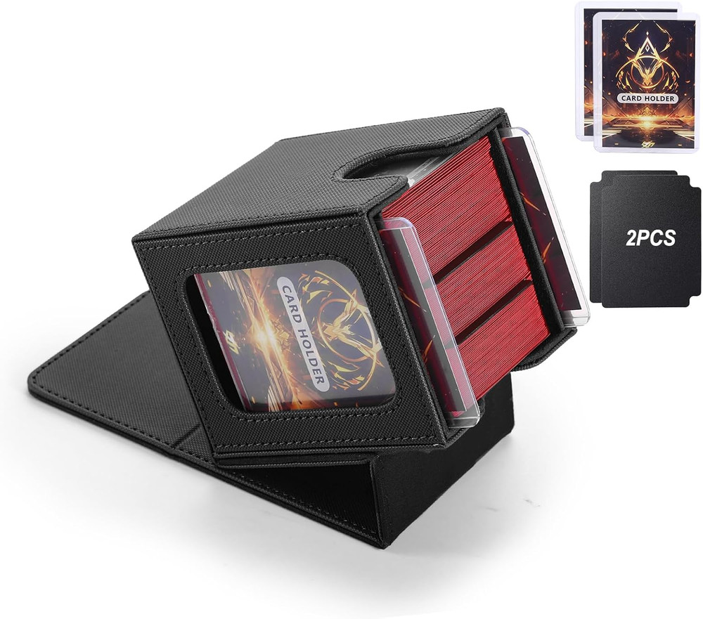 MTG Deck Box, Double Display Window MTG, Commander Deck Box Fits 120+ Single Sle