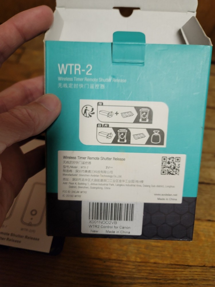 AODELAN WTR-2 Wireless Camera Shutter Release Timer Remote Control Complete