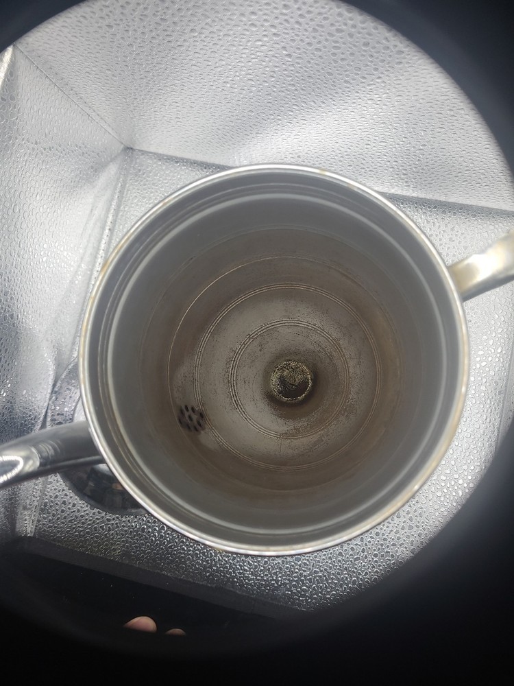 Chromium/brass Coffee/Tea Serving Pot