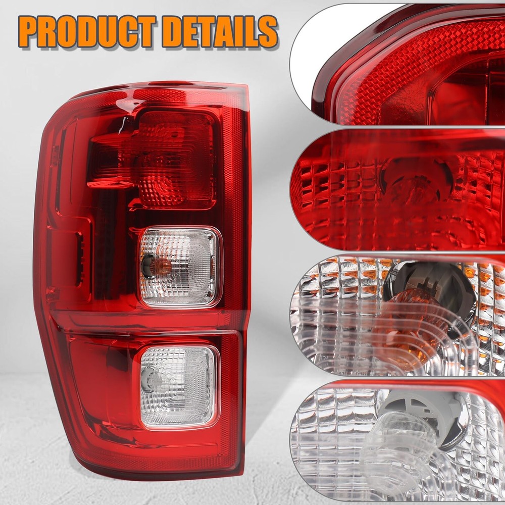 Halogen Tail Light Assembly Compatible With 2019-2022 Ford Ranger Rear Lamp D...