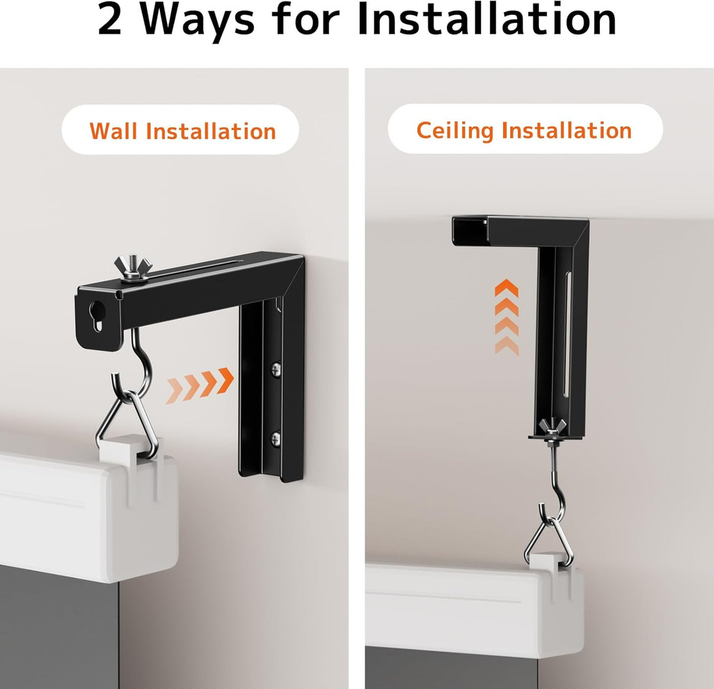 Universal Projector Screen Ceiling Mount L-Brackets, Wall Hanging Mount 6 inc...