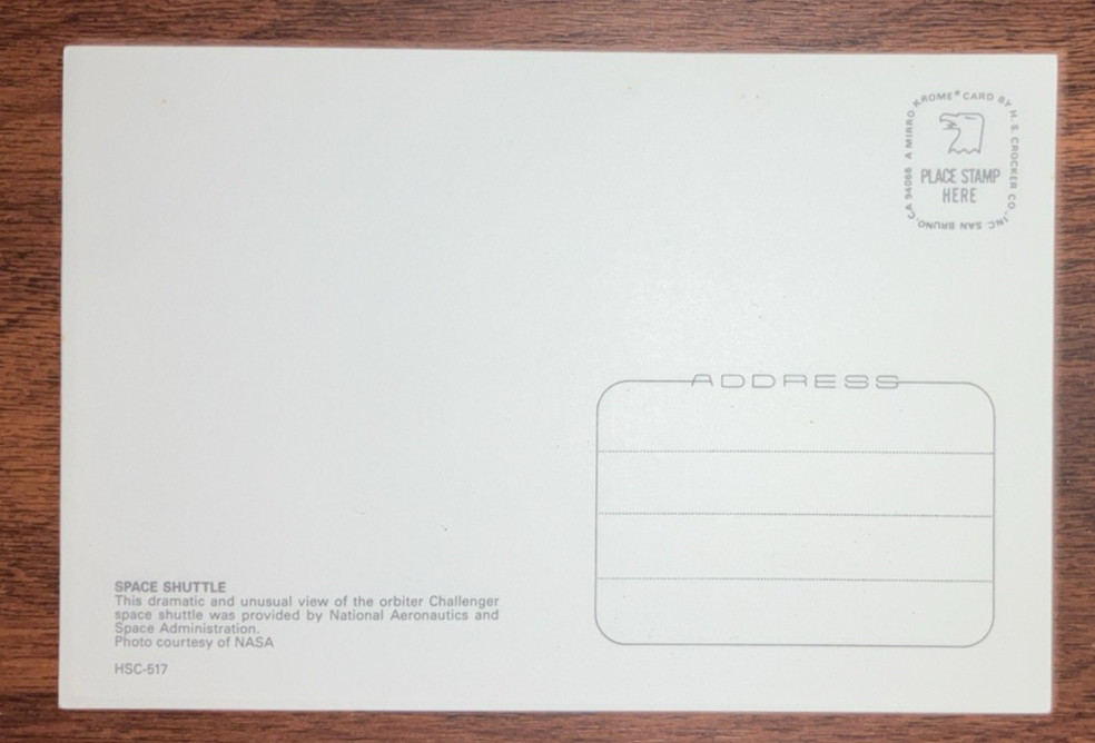 8 NASA COLLECTORS CHALLENGER SPACE SHUTTLE POSTCARDs