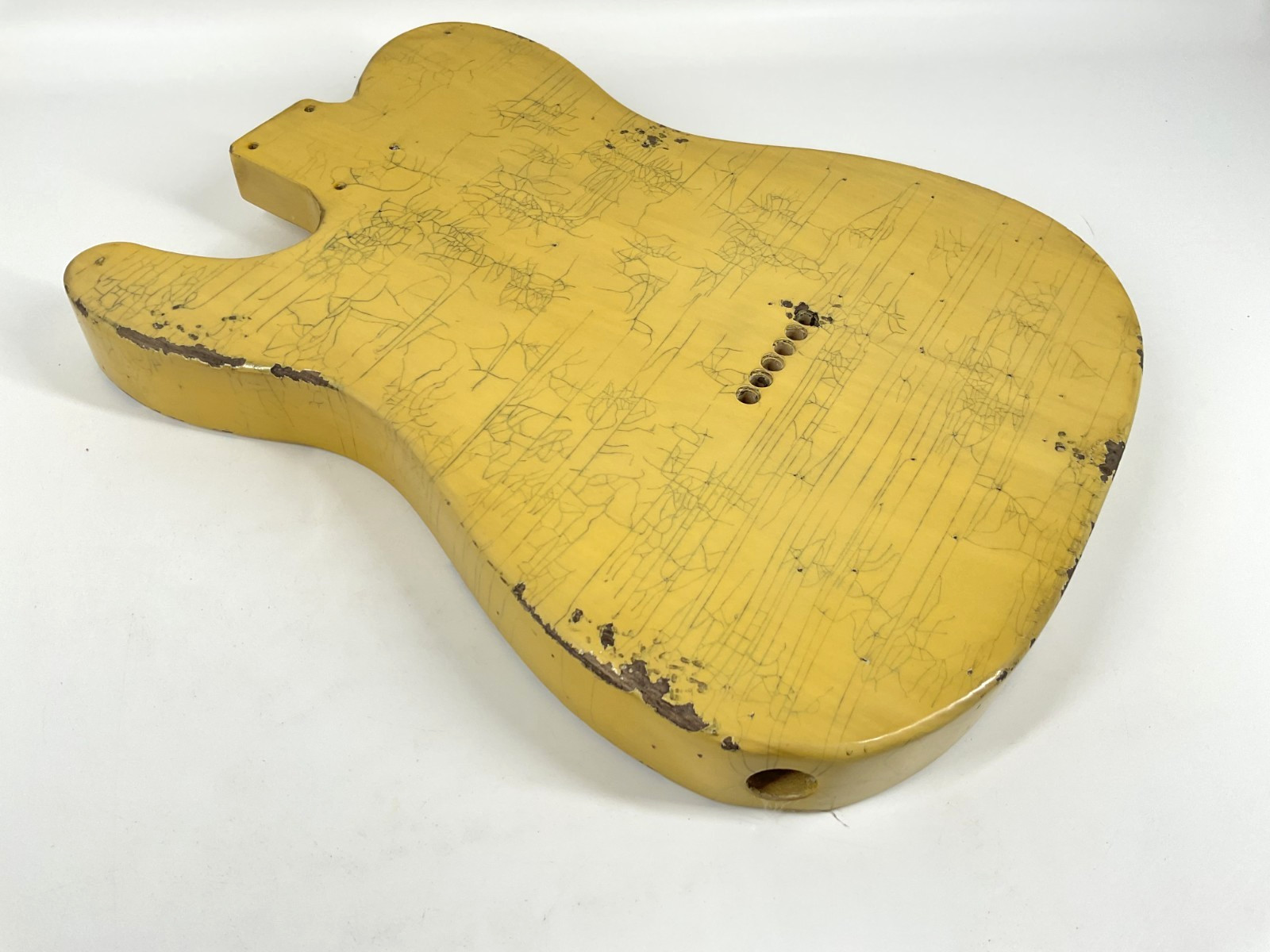 MJT Official Custom Vintage Aged Nitro Guitar Body Mark Jenny VTT Butterscotch