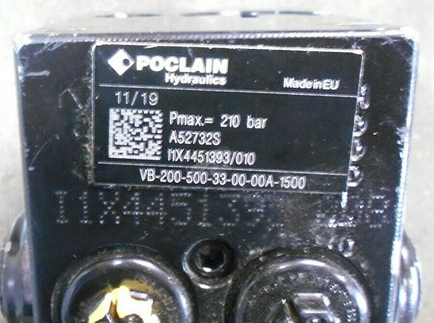 Poclain Accumulator Charging Valve VB-200-500-33-00-00A-1500
