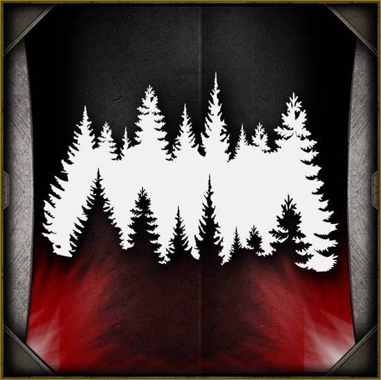 Treeline Airbrush Stencil Template Airsick