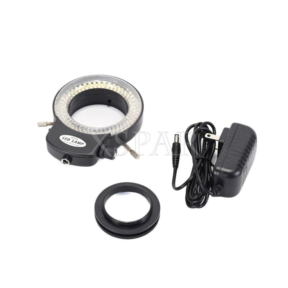 144-LED Microscope Ring Light Illuminator Microscope LED Light 6500K w/ Adapter