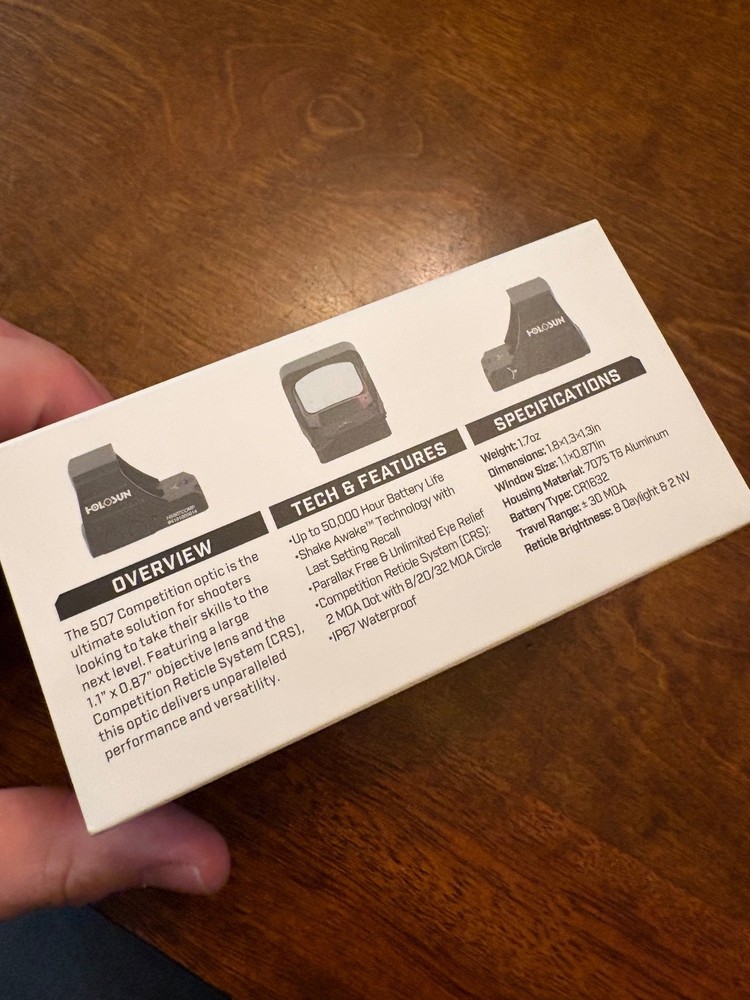 Holosun HS507COMP OEM Carrying Case Box