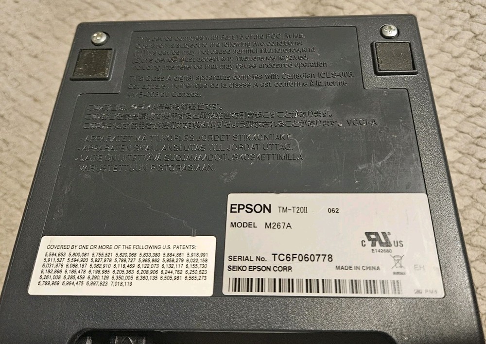 Epson TM-T201 POS Thermal Receipt Printer Tested Working