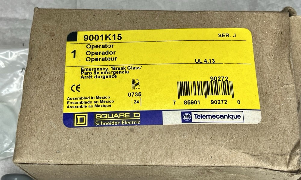 SCHNEIDER SQUARE D 9001K15 30mm Push Button, Type K, Emergency Break