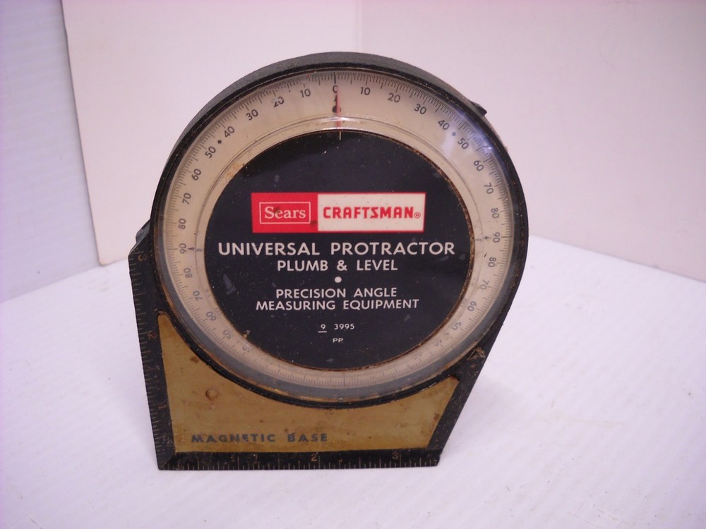 Sears Craftsman Universal Protractor Plumb & Level 93995