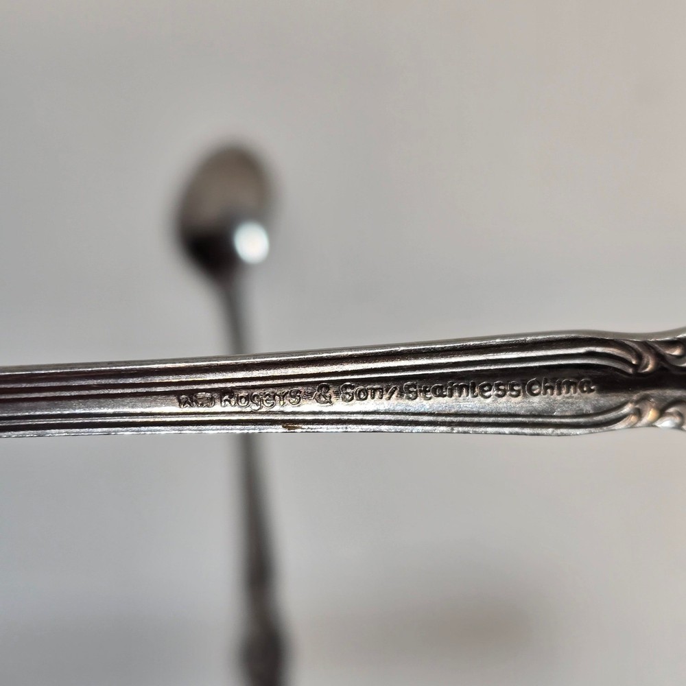 Wm. Rogers & Son Stainless Silverware Glacon Pattern "INS595" Iced Teaspoon