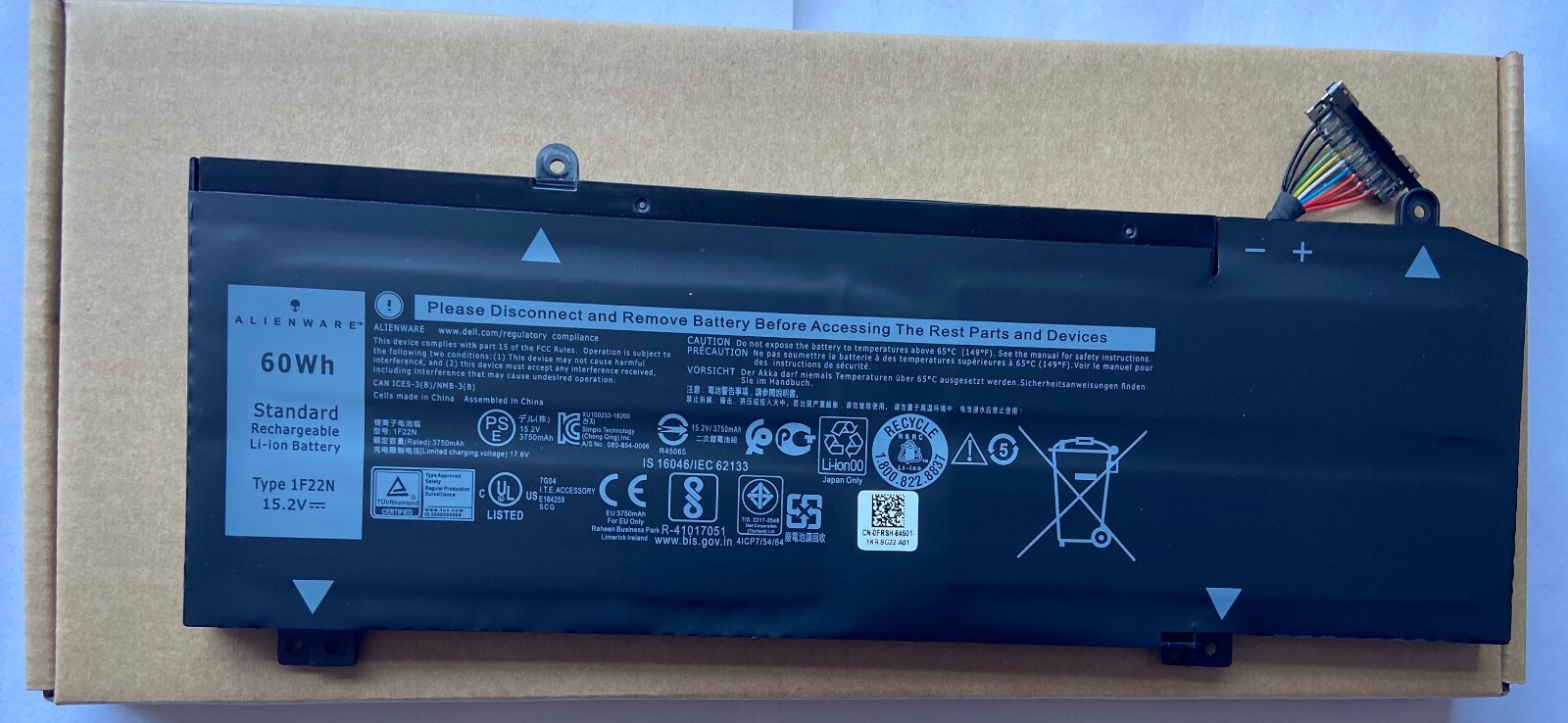 Genuine 1F22N Battery ForAlienw M15 2018 M17 G5 5590 G7 7590 7790 8622M HYWXJ