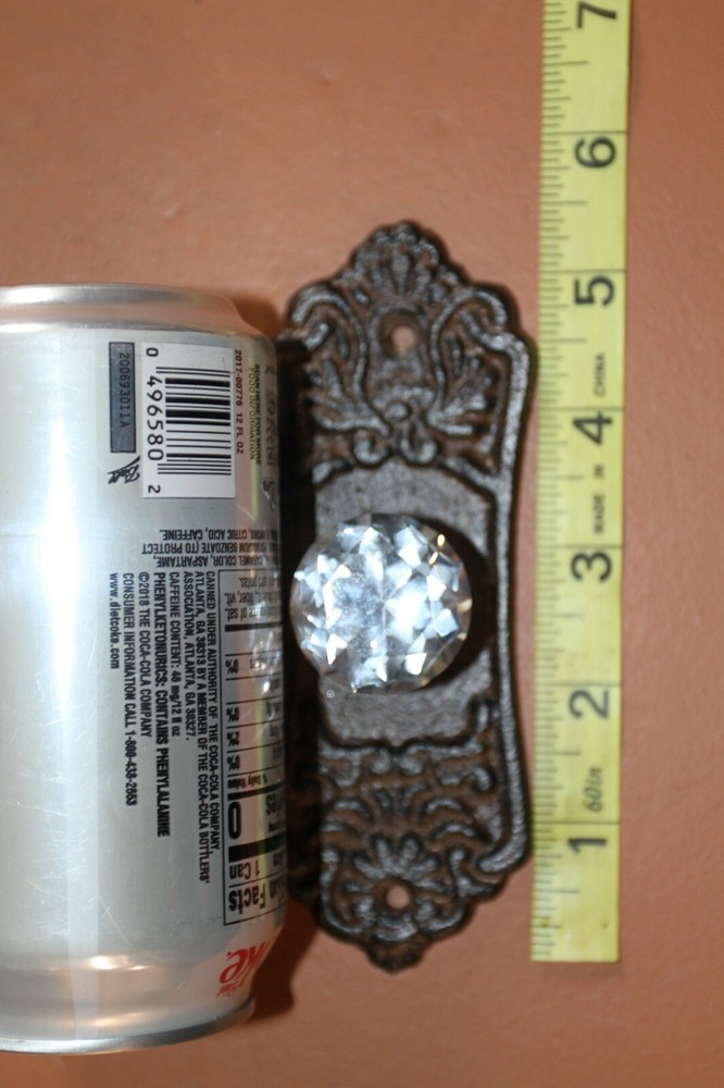 Rustic Elegance Cast Iron Handles Pulls Crystal Look Knobs, Hw-55