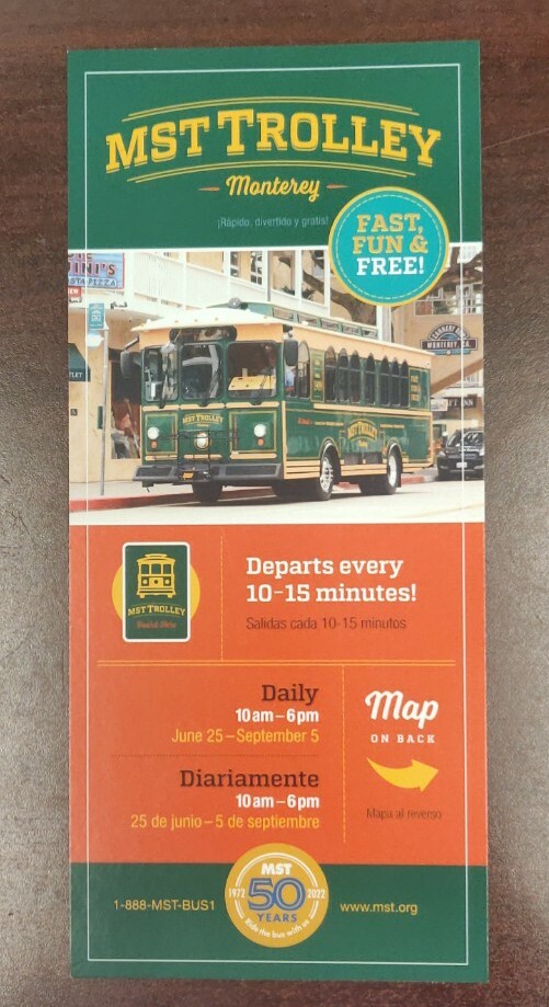 MST TROLLEY MONTEREY BAY Transportation GUIDE