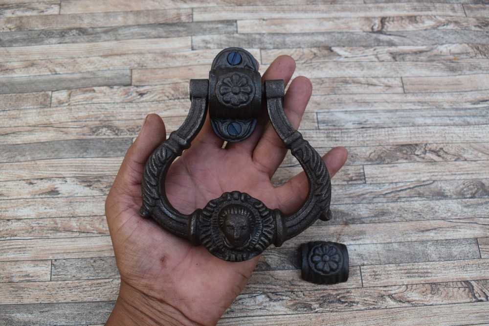 Vintage Style Cast Iron Knocker Prince Face Design Front Door Gate Pull Handle