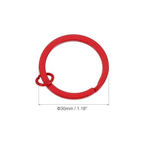 10Pcs Split Keychain Rings, Round Flat Key Holder with Open Jump Ring Key