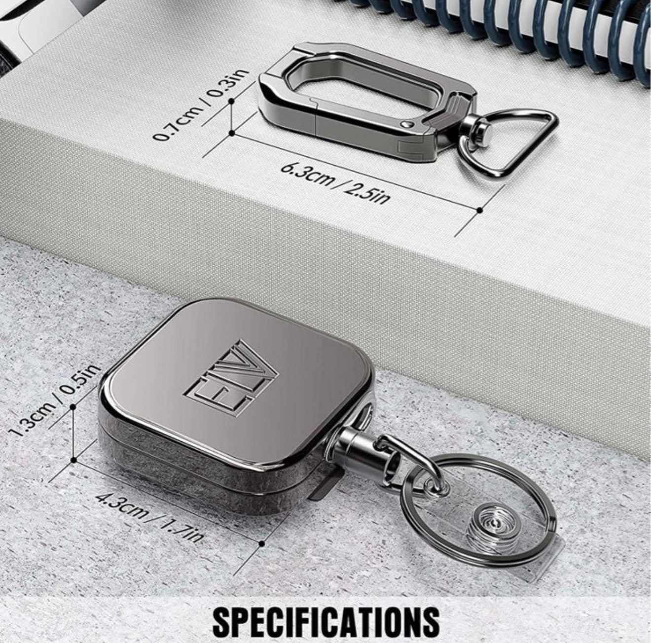 Heavy Duty Self Retractable ID Badge Holder Key Reel