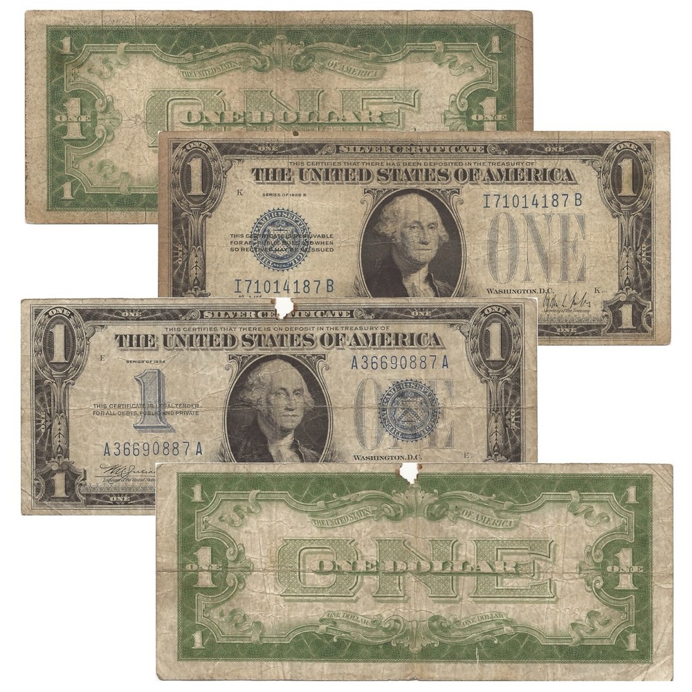 1928 or 1934 $1 Bill Funny Back Silver Certificate **PROBLEM / CULL**