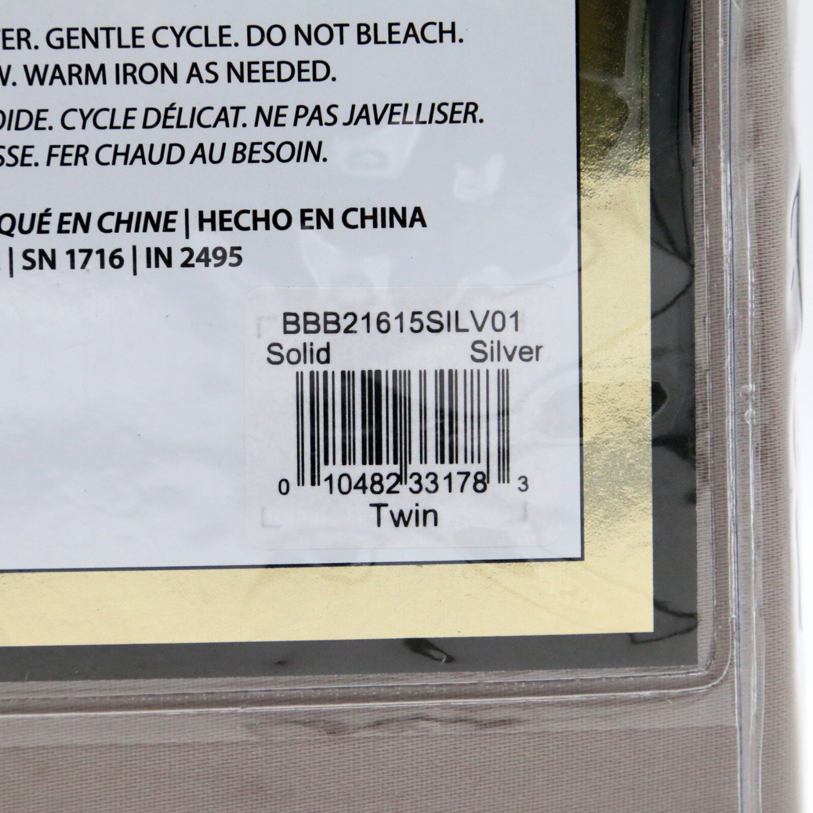 Levinsohn Cotton Collection Silver Solid Twin 15 in Drop Tailored Bedskirt NEW