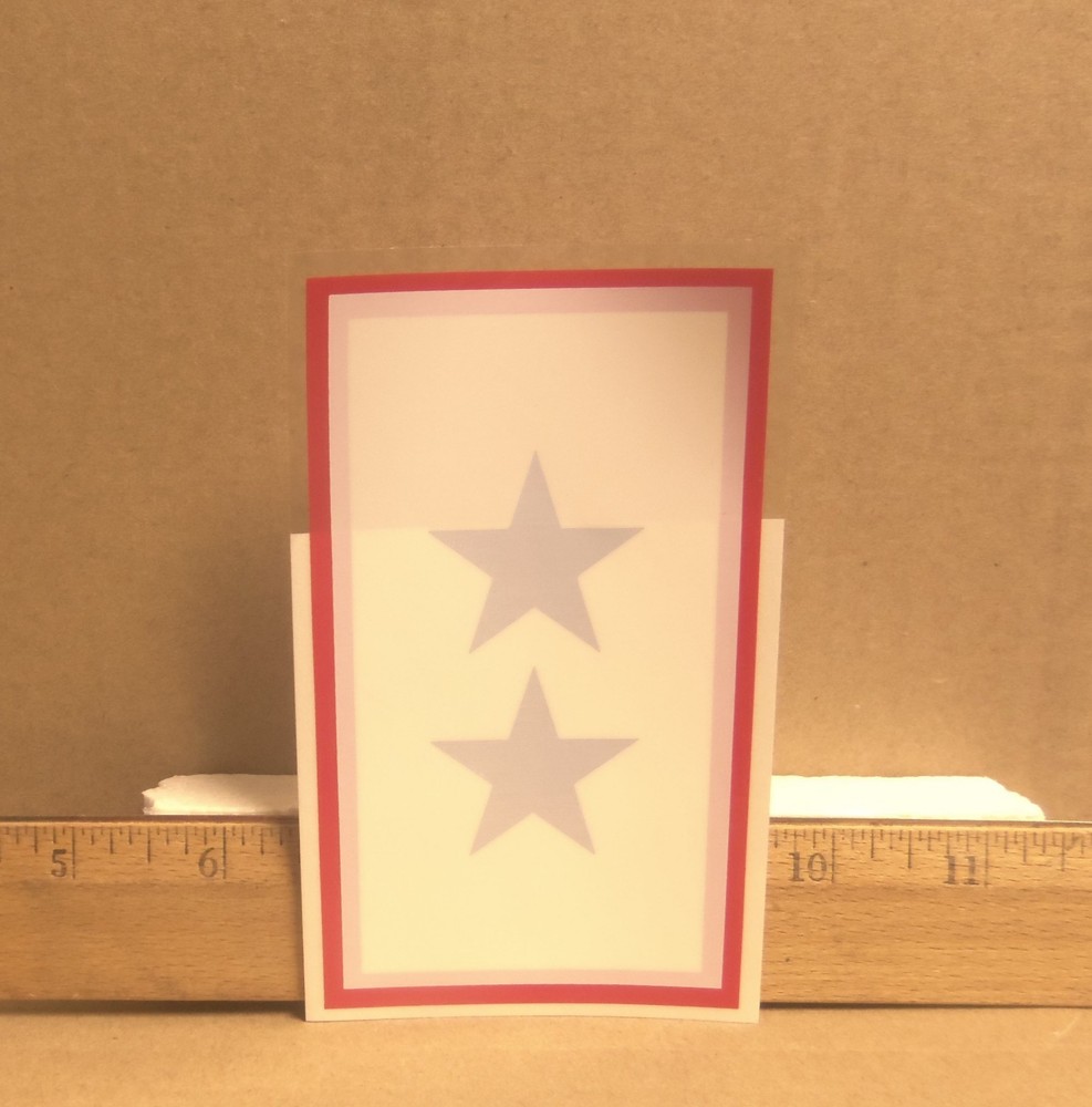 Two Blue Star Service Window Sticker