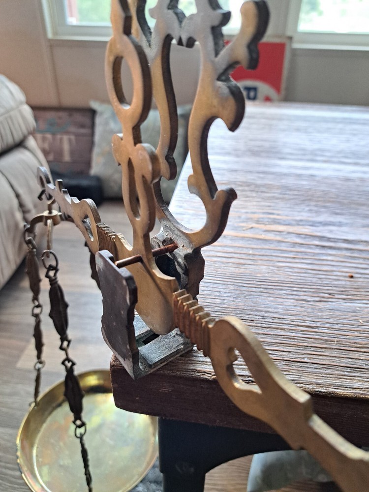 Vintage Brass Scale top . Missing Bottom..