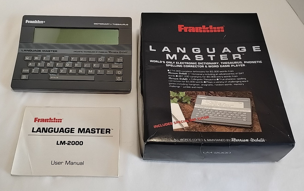 Franklin Language Master LM-2000B Dictionary Thesaurus Language Master, Tested