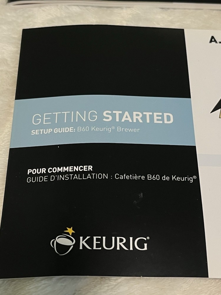 Keurig B60 Brewer Coffee Maker Manuals - Complete Set Owner's Guide + Setup