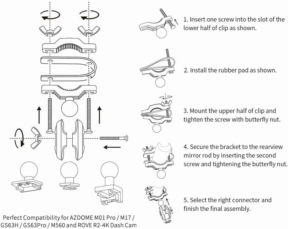 Adjustable Dash Mount for M01 Pro & Series - Capture Every Angle