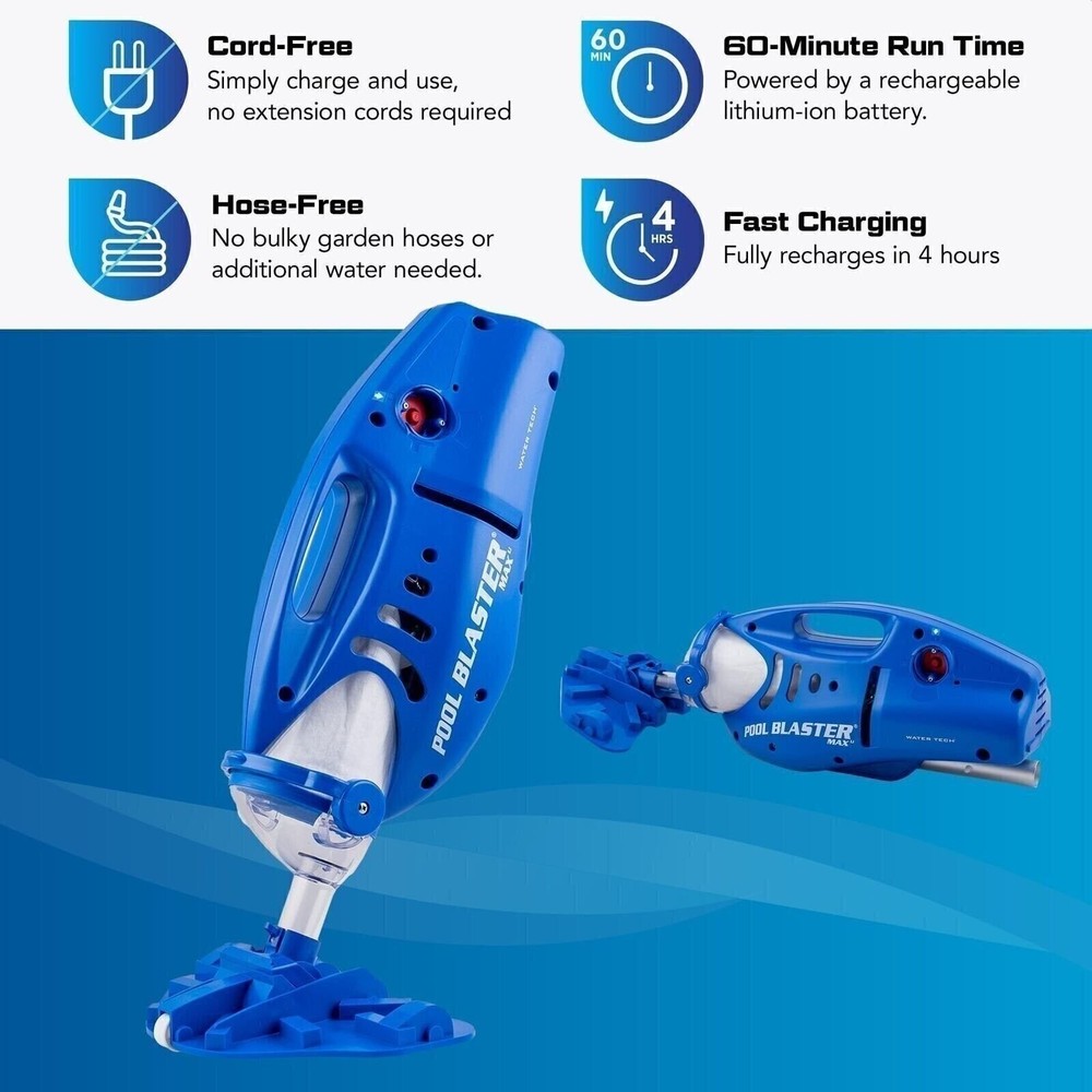 POOL BLASTER Max Cordless Pool Vacuum for Deep Cleaning & Strong Suction,...