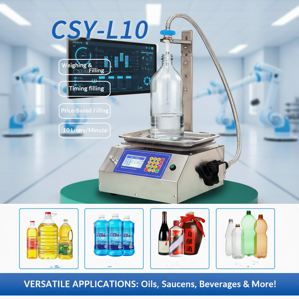 Automatic Digital Liquid Filling Machine for Bottles, 10-5000 g Capacity