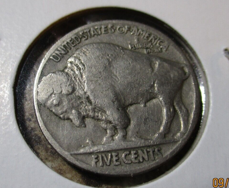 1917 BUFFALO NICKEL FINE MAJOR LAMINATION ERROR KK8