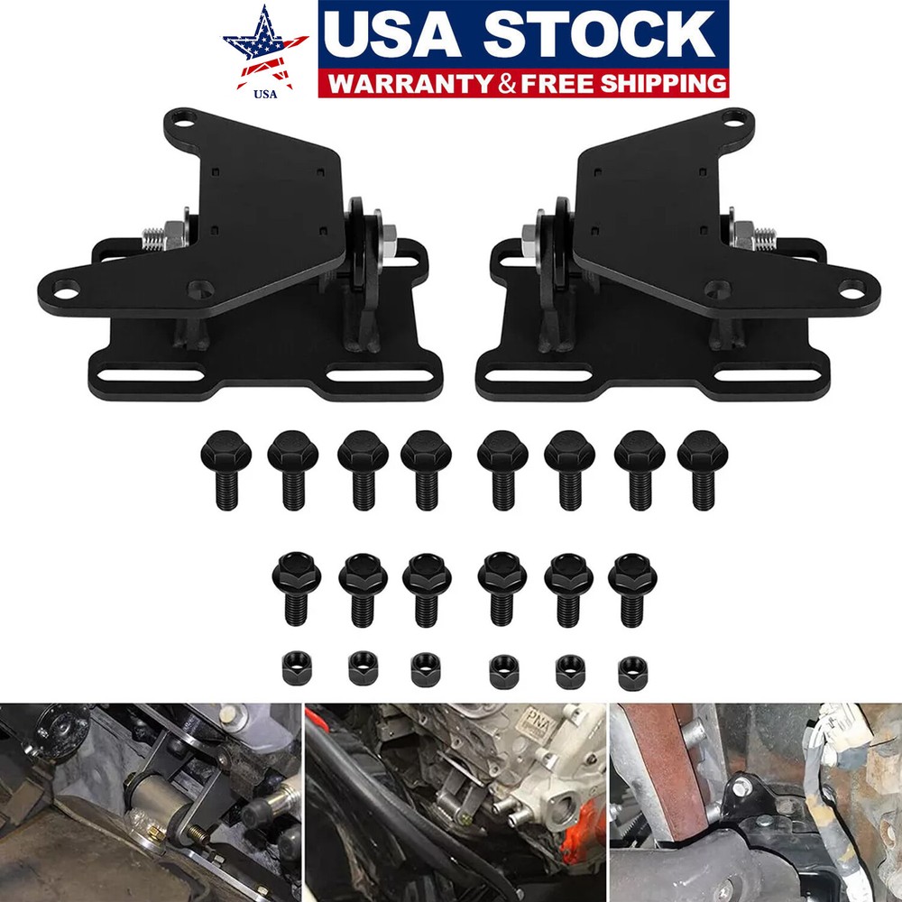 LS Conversion Engine Swap Mounts Adjustable with Hardware For GM Body 1978-1988