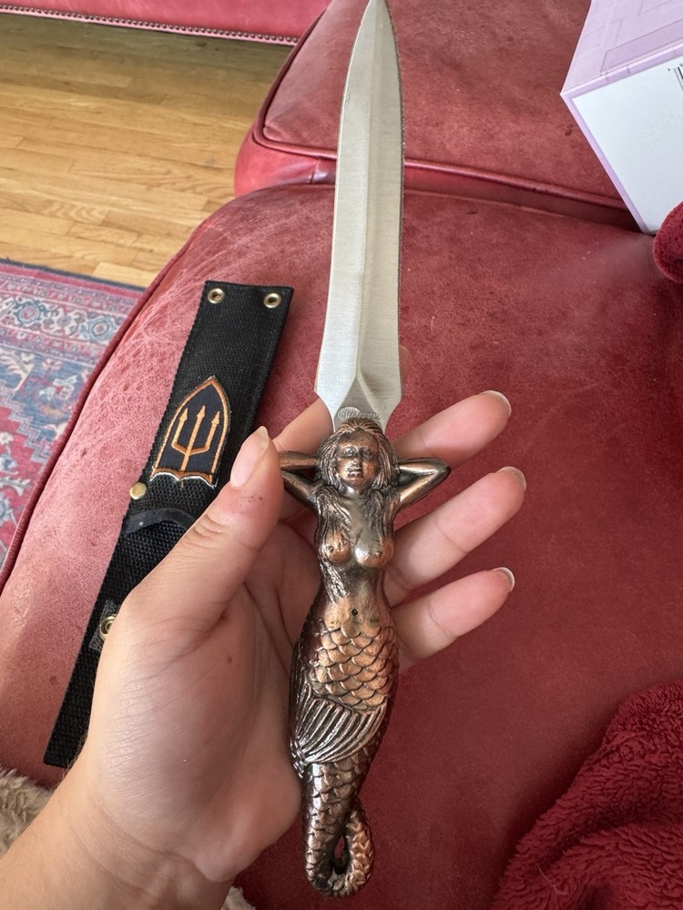 Vintage Mermaid Dagger with Sheath