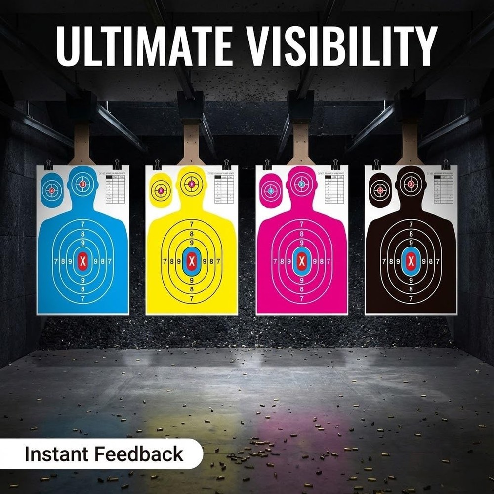 Paper Shooting Targets for Range Bulk 23"×35" Silhouette 24PC, Multicolor