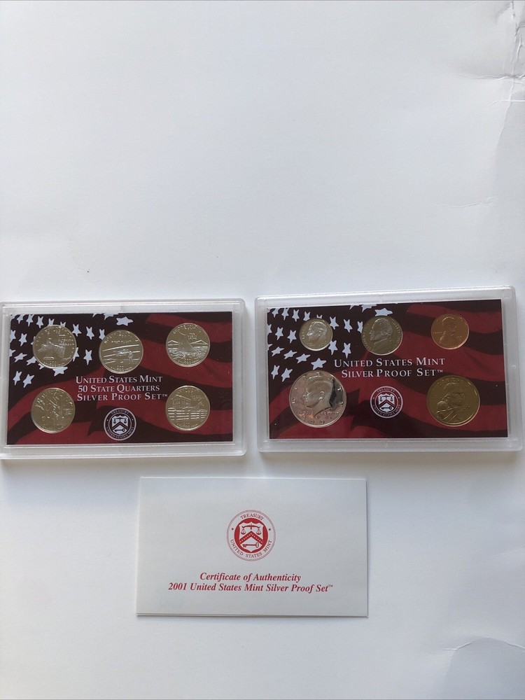 United States Mint Silver Proof Set 2001 State Quarters